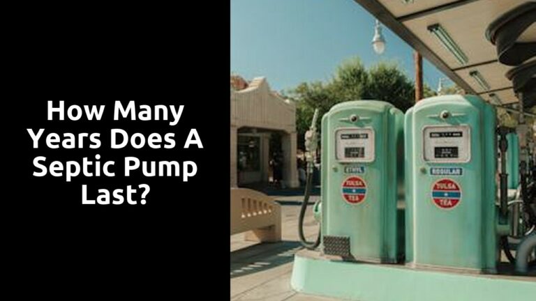 How many years does a septic pump last?