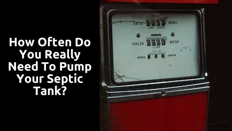 How often do you really need to pump your septic tank?