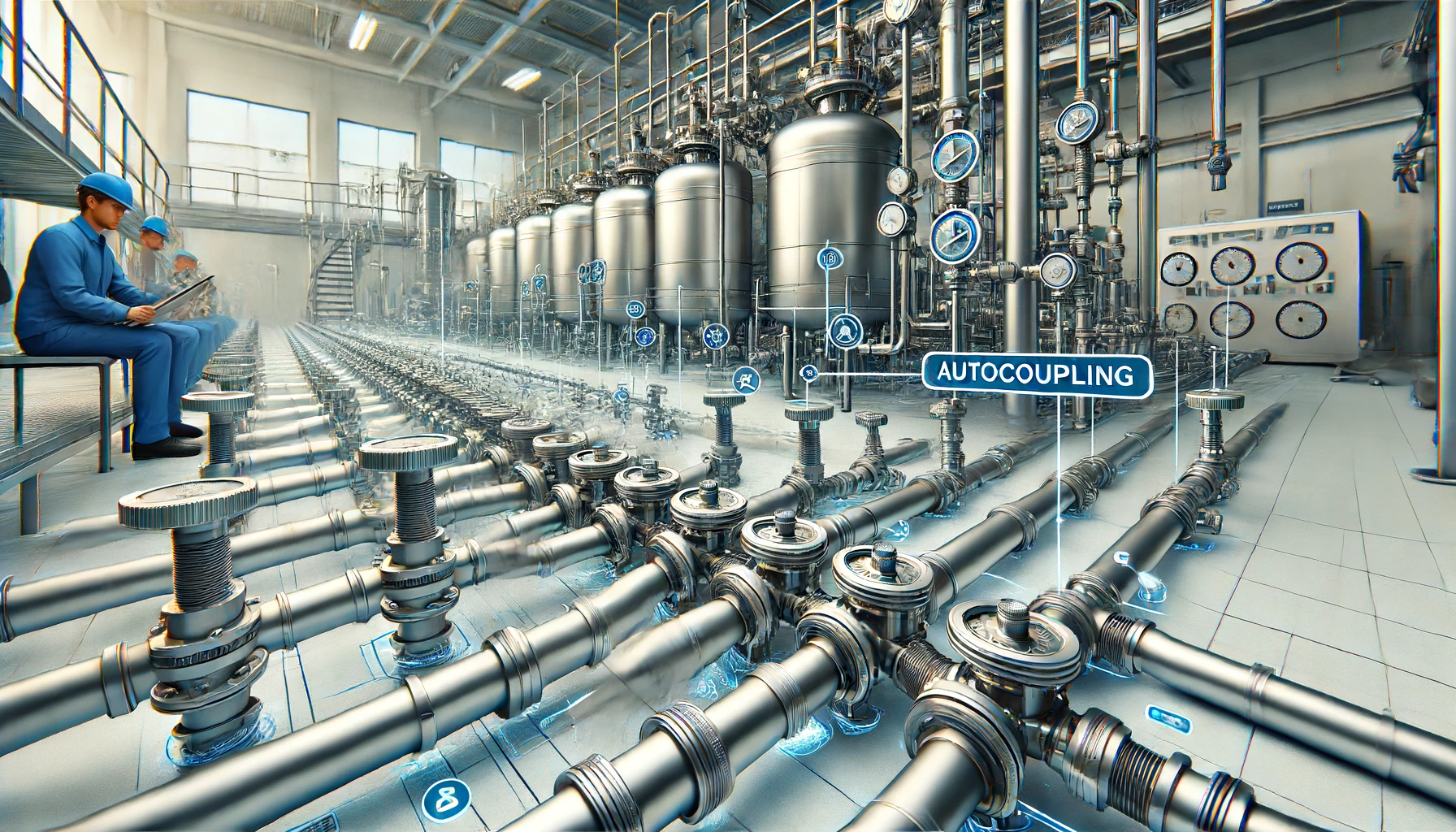 autocoupling system in a water distribution network