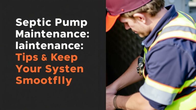 Septic Pump Maintenance: Tips to Keep Your System Running Smoothly